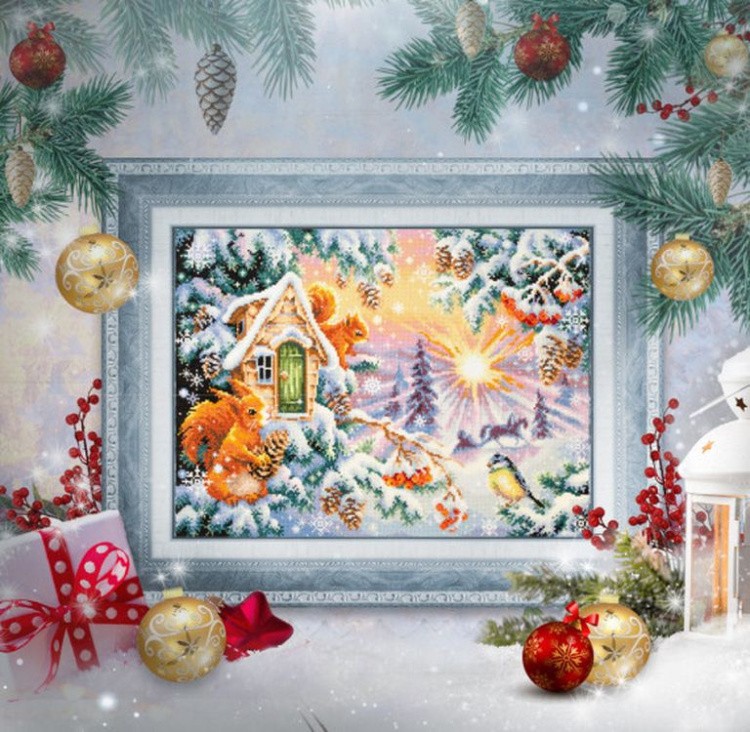 Набор для вышивания «Зимнее утро» — картинка 6