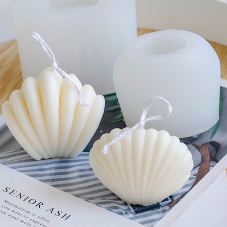 Силиконовый молд - Свеча ракушка, 9x9см 1 шт. — картинка 3