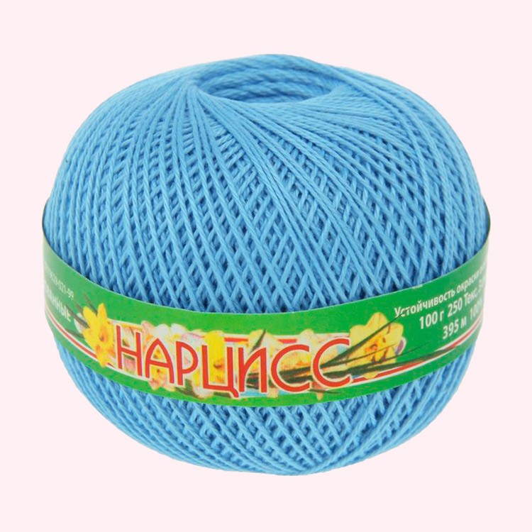 Пряжа ПНК им.Кирова Нарцисс (2706), голубой, 6 шт. по 100 г — картинка 2