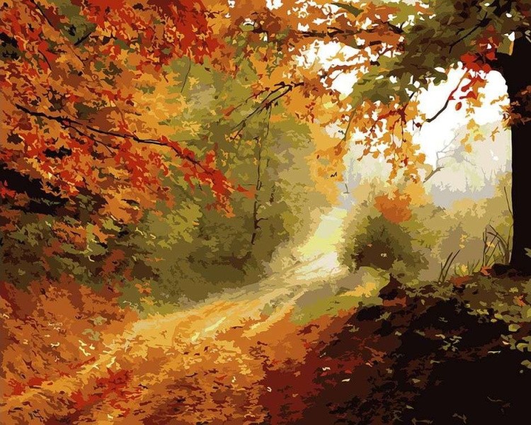 Картина по номерам «Осенняя тропа»