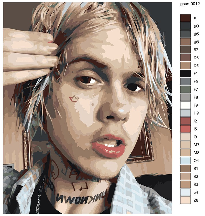 Картина по номерам «Рок и рэп музыкант Джизус DZHIZUS 11» — картинка 2