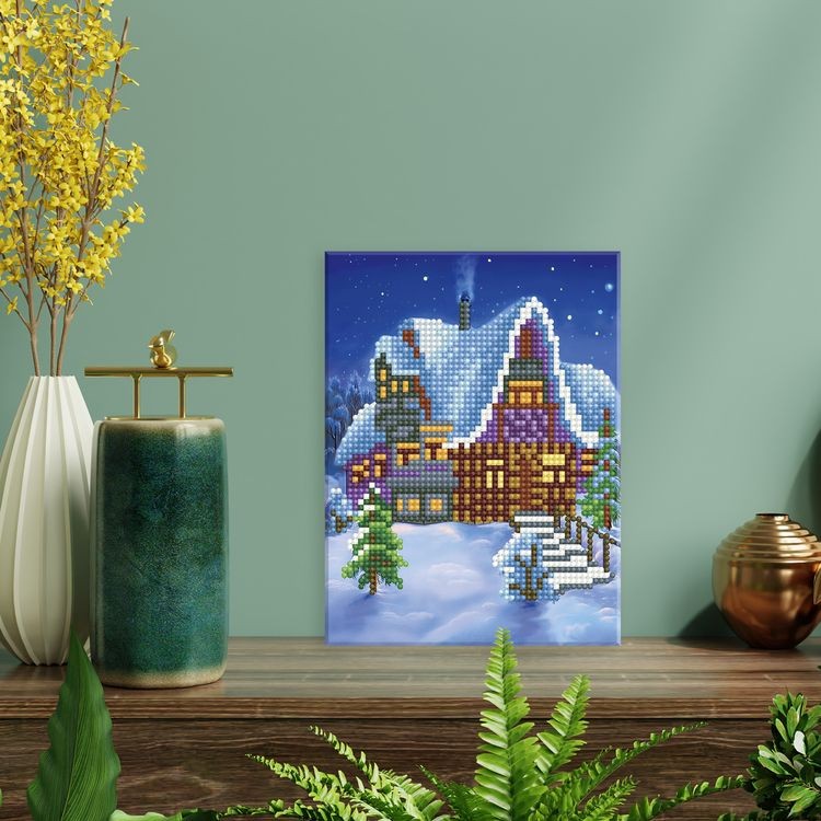 Алмазная вышивка «Зимний домик» — картинка 5