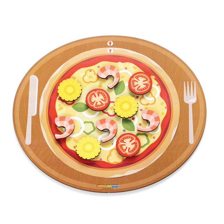 Развивающее пособие из дерева «Юный кондитер, Пицца-Пирог-Торт-1» — картинка 4