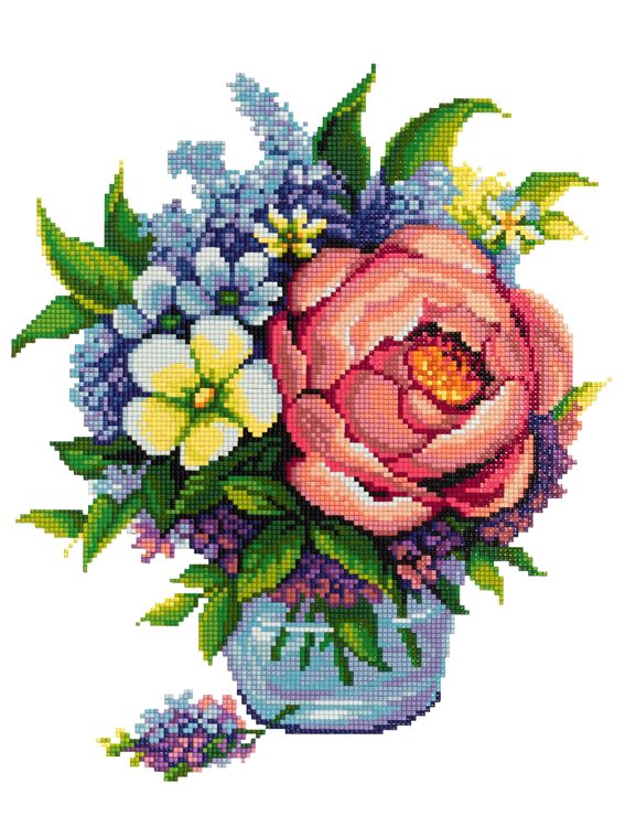 Алмазная вышивка «Весенний букет» — картинка 2