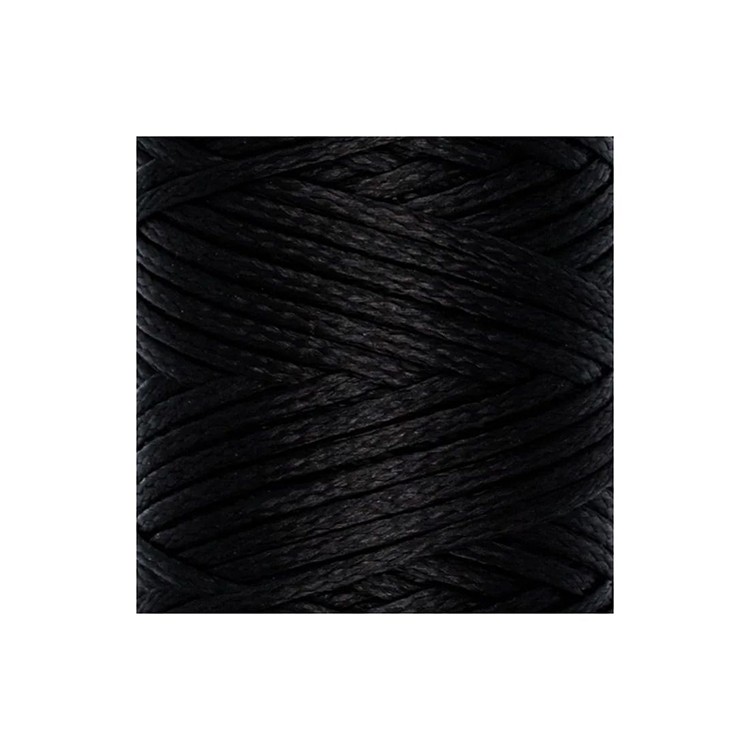 Нитки для кожи вощёные, плоские, черные — картинка 3