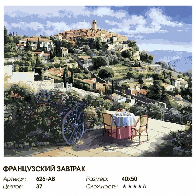 Картина по номерам «Панорама Сен-Поль-де-Вансе, Франция» — картинка 2