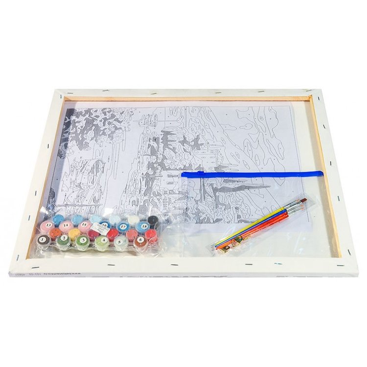 Картина по номерам «Домики у моря» — картинка 3