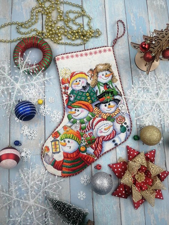 Набор для вышивания «Веселые снеговики» — картинка 4