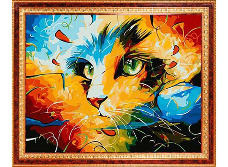 Картина по номерам «Кошка» — картинка 3