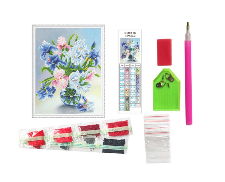 Алмазная вышивка «Букет ирисов» — картинка 2