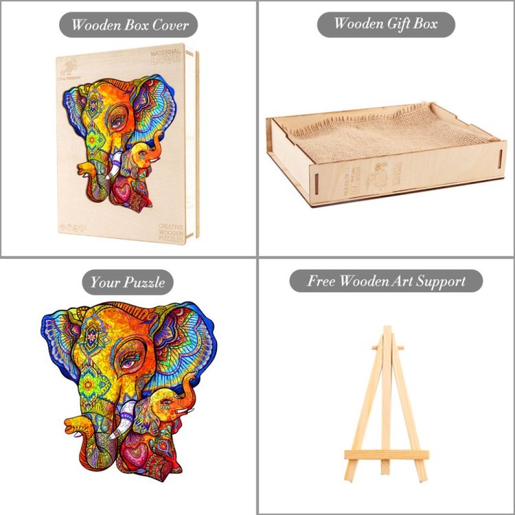 Деревянные пазлы «Саванный Слон S», Woodbests — картинка 6