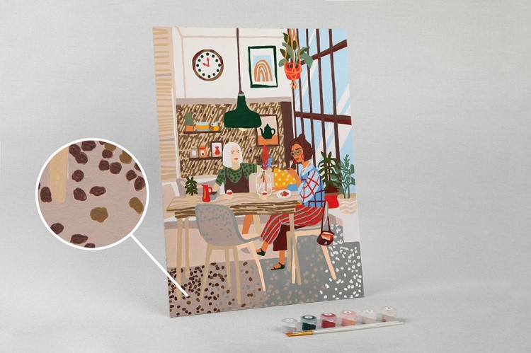 Картина по номерам «В кафе» — картинка 3