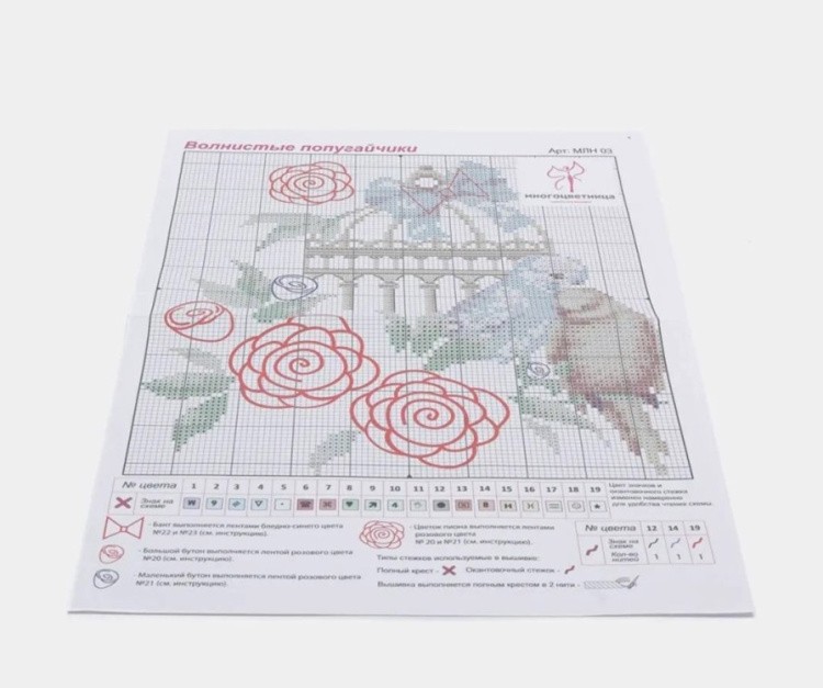 Набор для вышивания «Волнистые попугайчики» — картинка 4