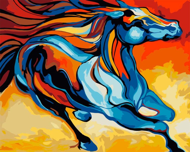 Картина по номерам «Сказочная лошадь»