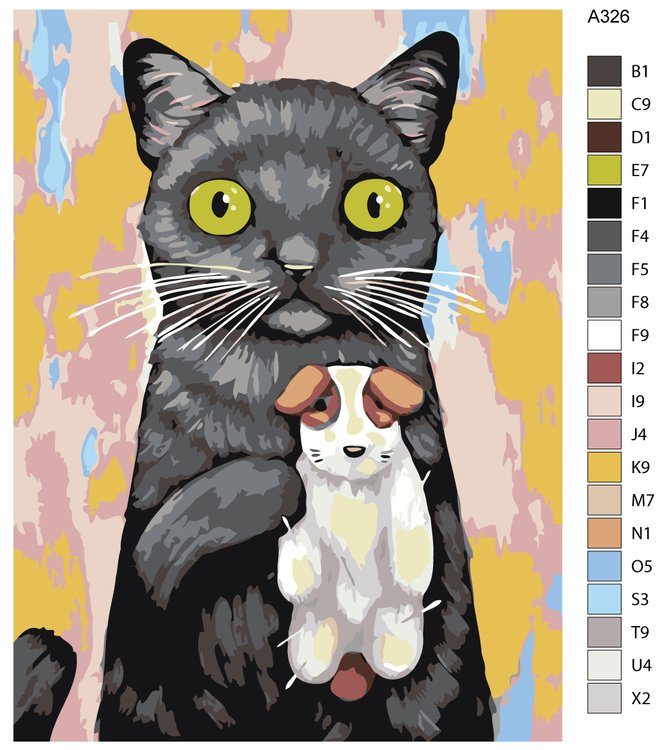 Картина по номерам «Любимая игрушка-собачка» — картинка 2