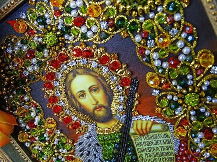 Набор вышивки хрустальными камнями «Святой Александр Невский» — картинка 7