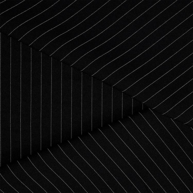 Ткань Габардин кач-во Фухуа, в полоску, 1 м х 150 см, 180 г/м², цвет: черный, TBY — картинка 4
