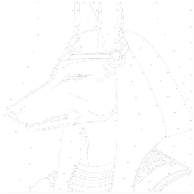 Картина по номерам «Египетский бог» — картинка 3