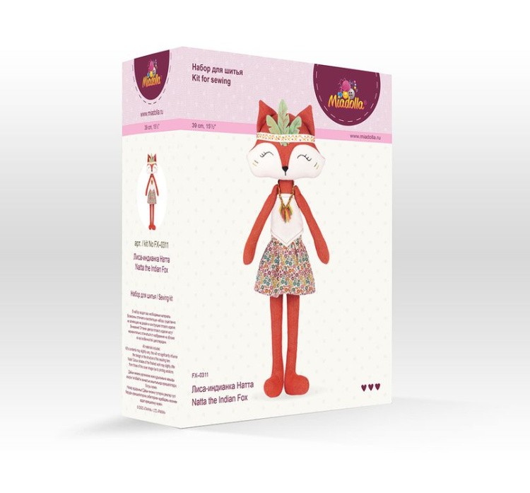 Набор для шитья игрушки «Лиса-индианка Натта» — картинка 3
