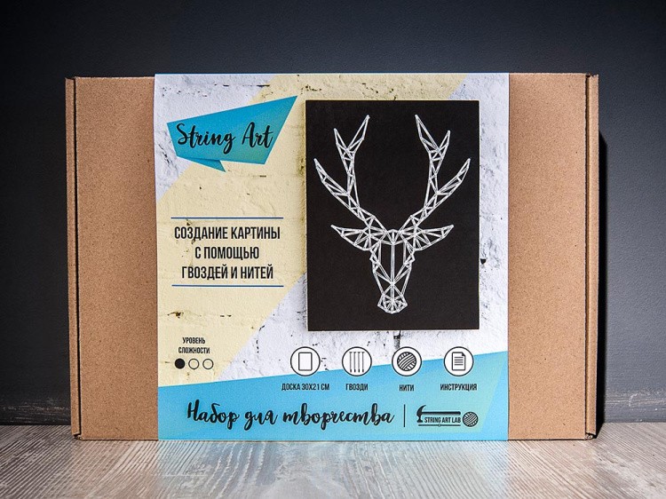 Набор для творчества STRING ART «Олень минимализм» — картинка 2