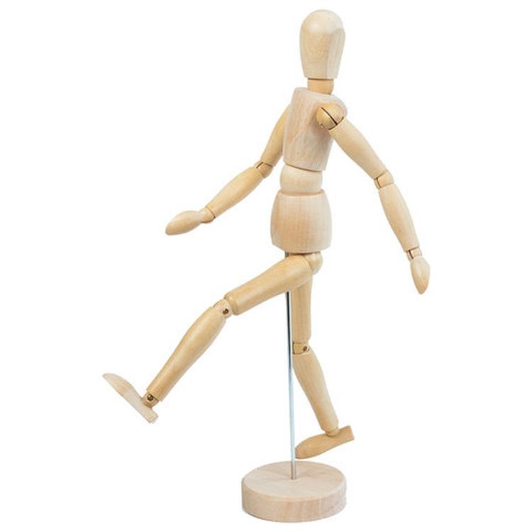 Манекен человека художественный женский, дерево, высота 30 см, BRAUBERG ART CLASSIC — картинка 3