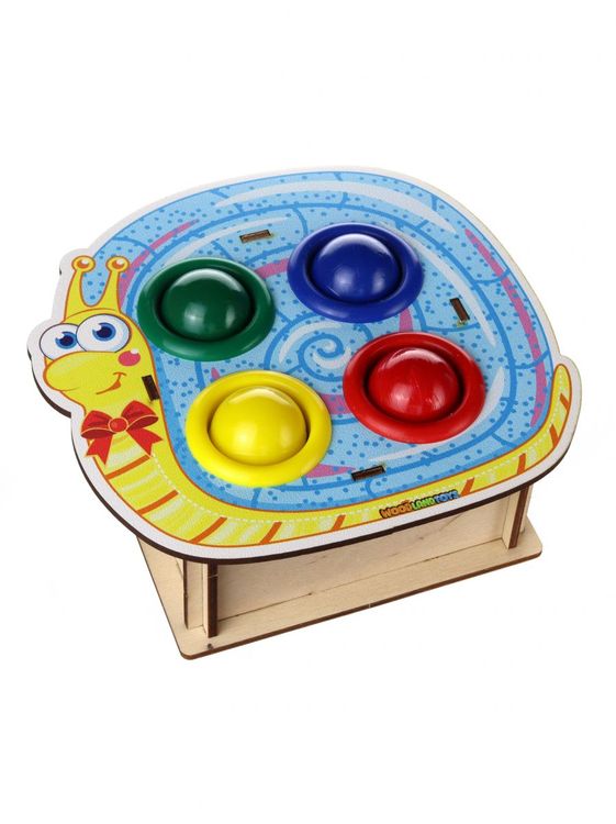 Стучалка цветная «Улитка», 4 отверстия — картинка 2