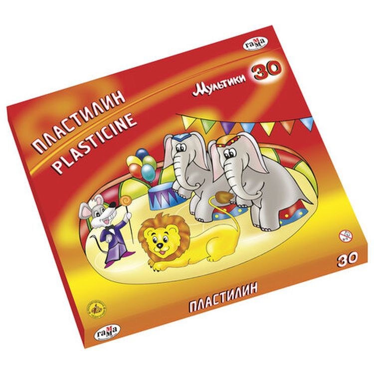 Пластилин Gamma «Мультики», 30 цветов, 600 г, со стеком — картинка 5