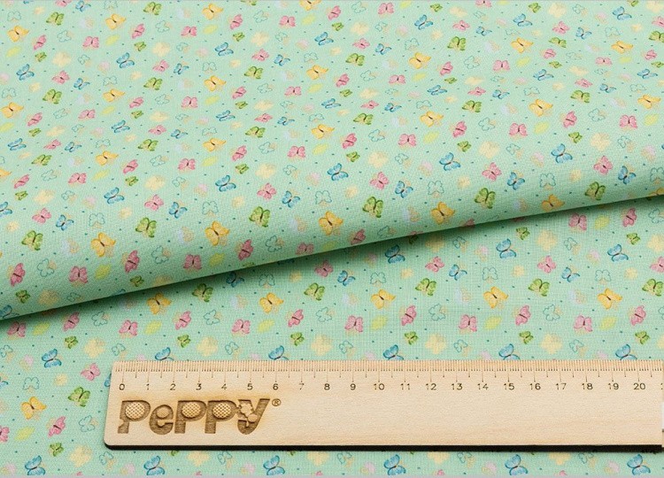 Ткань для пэчворка Нежная История, 146 г/м², 50х55 см, 100% хлопок, цвет: зеленый, принт, Peppy — картинка 2