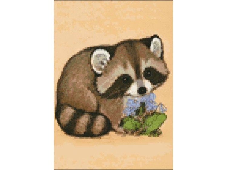 Алмазная вышивка «Енот» — картинка 2