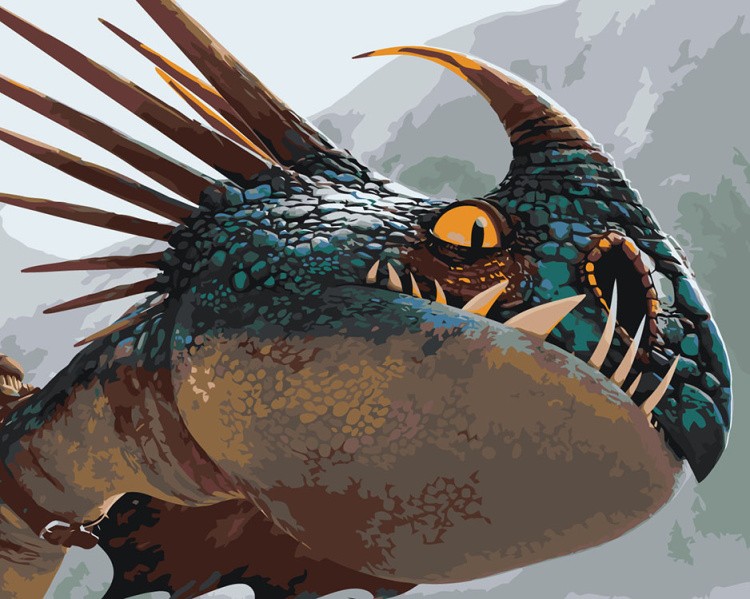 Картина по номерам «Арт дракона Злобного Змеевика Громгильда 2»