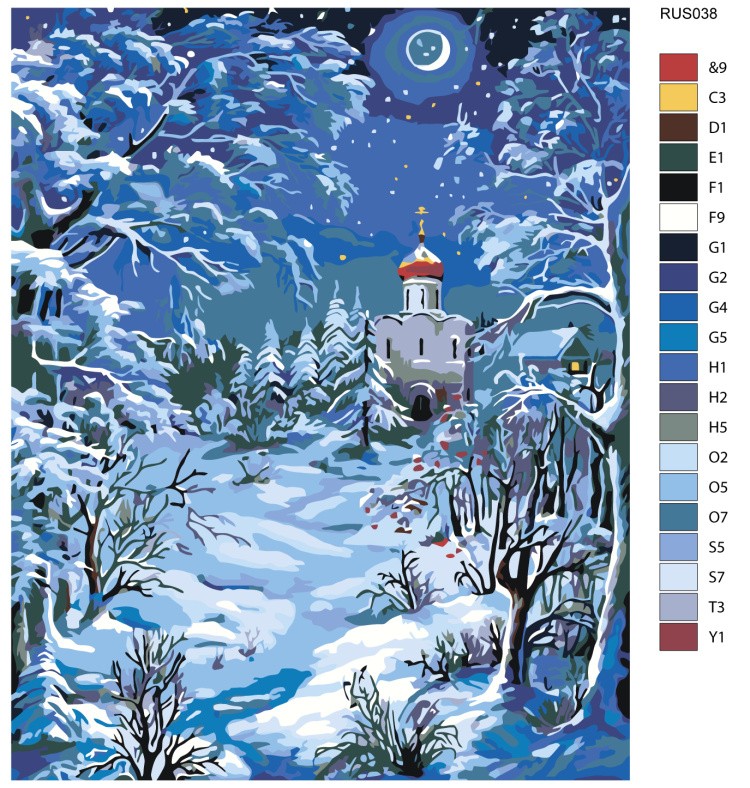 Картина по номерам «Ночь перед Рождеством» — картинка 2