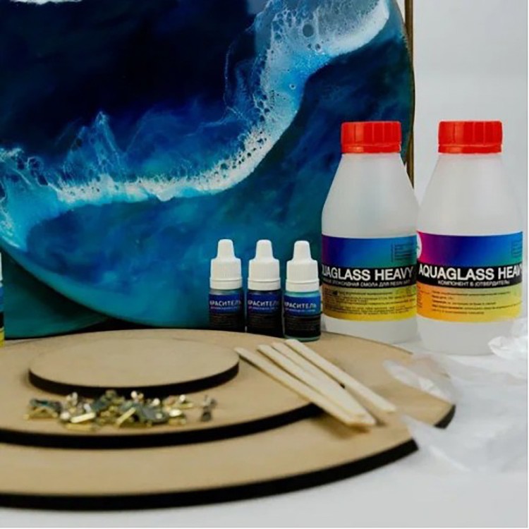 Набор для рисования эпоксидной смолой в технике ResinART Море, RU-SMOLA — картинка 5