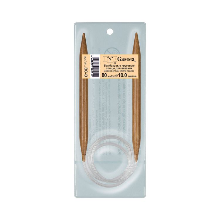 Спицы круговые 80 см, бамбук, d 10 мм, Gamma — картинка 2