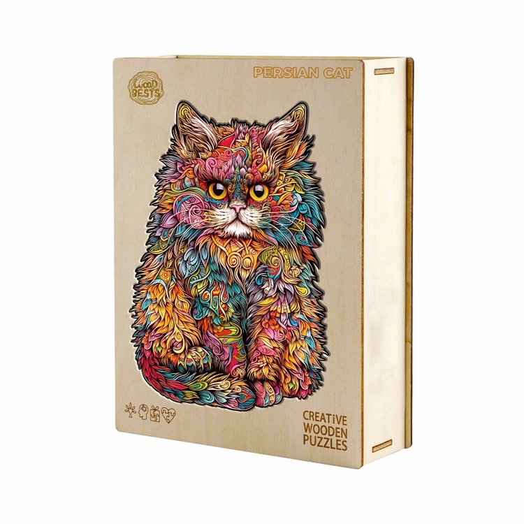 Деревянные пазлы «Пестрая киска M», Woodbests — картинка 5