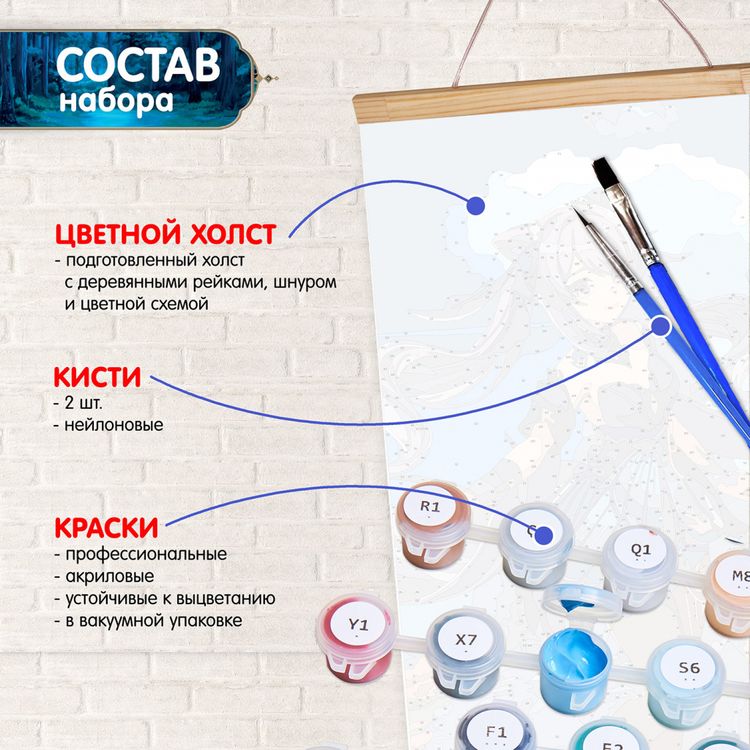 Картина по номерам «Панно. Геншин. Чжун Ли и Сяо» — картинка 3