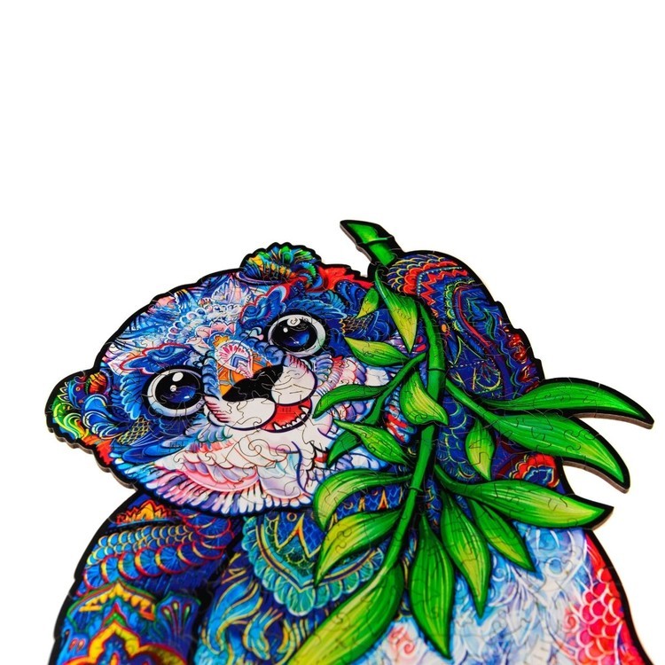 Деревянный пазл Unidragon «Серьезная панда», размер M (А4) — картинка 4