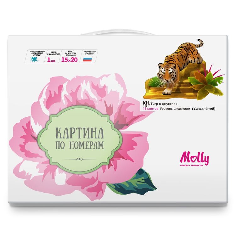 Картина по номерам «Тигр в джунглях» — картинка 3