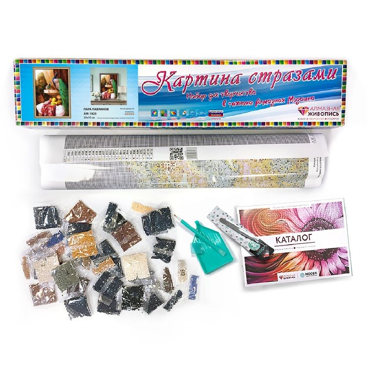 Алмазная вышивка «Пара павлинов» — картинка 4