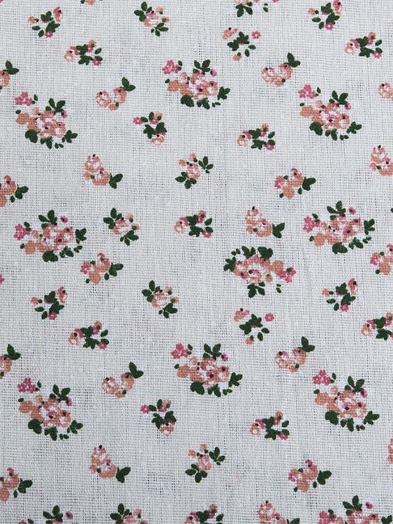 Ткань лен, 140 г/м², 30% лен, 70% хлопок, 3 м, ширина 150 см, цвет: цветочный принт, TBY — картинка 2