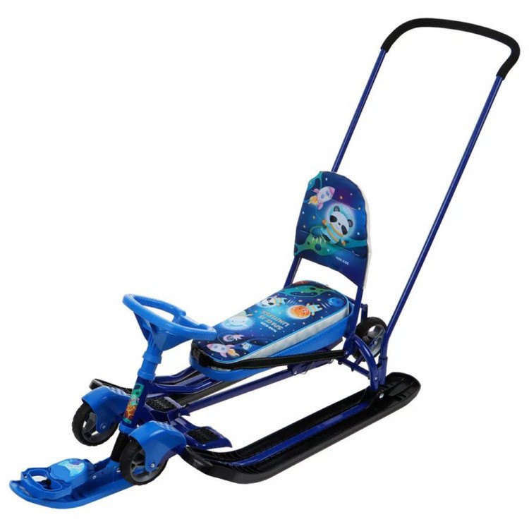 Снегокат детский со спинкой Тимка спорт 6 Космический — картинка 4