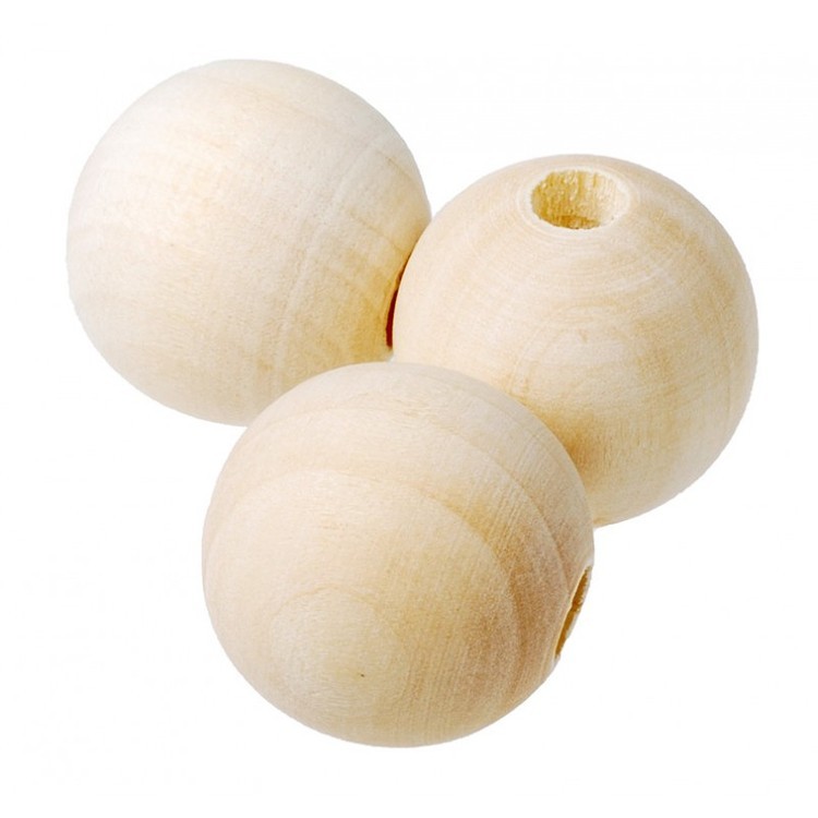 Бусины дерево, d 18 мм, 25 шт. — картинка 2