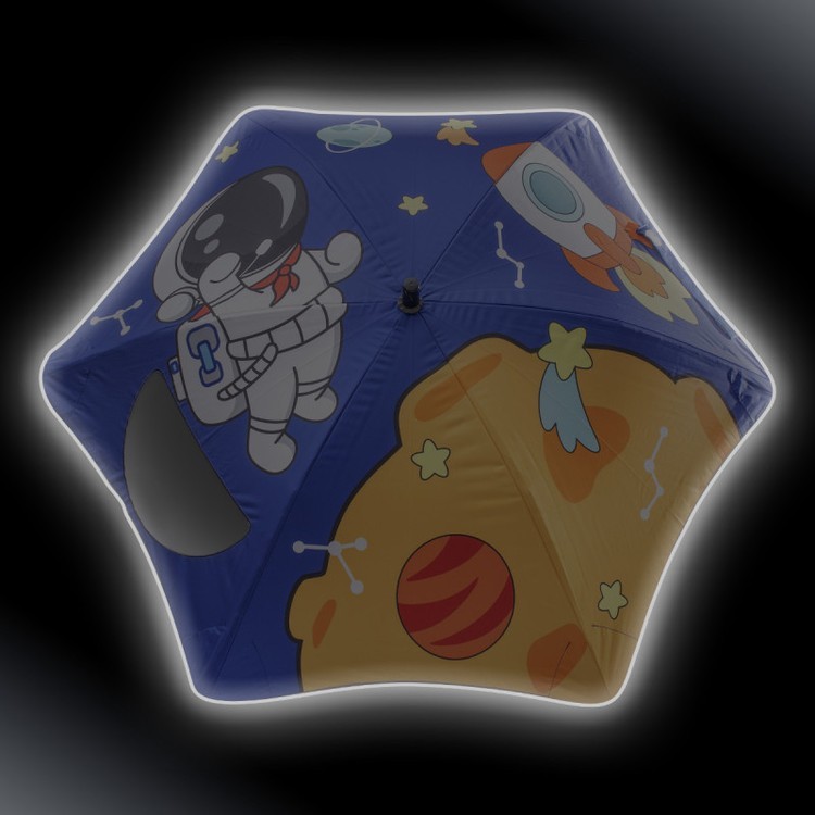 Зонт детский Космические приключения, трость, 6 спиц, механический, антишторм — картинка 5