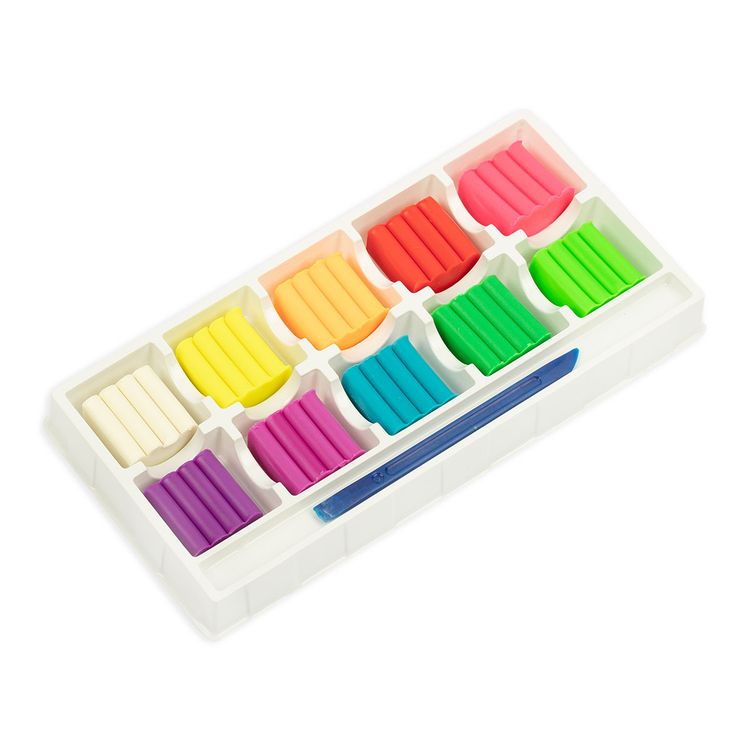 Пластилин восковой «Неоновые цвета», 10 цв., Лео Играй — картинка 2