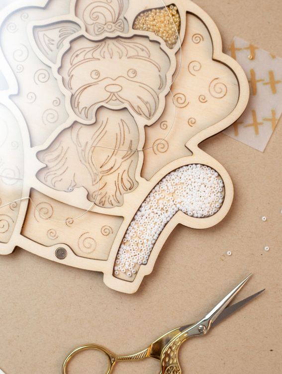 Органайзер для бисера с крышкой «Собачка йорк» — картинка 5