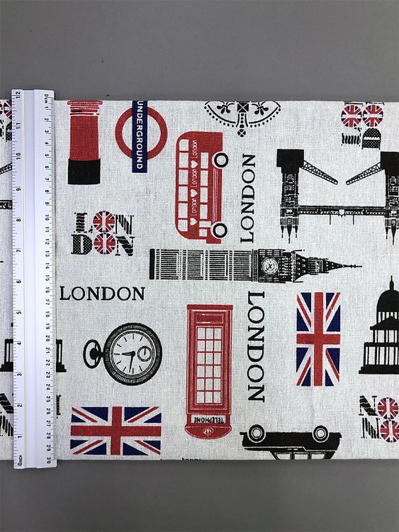 Ткань Лен, 140 г/м², 5 м x 150 см, цвет: молочный, принт, TBY — картинка 5