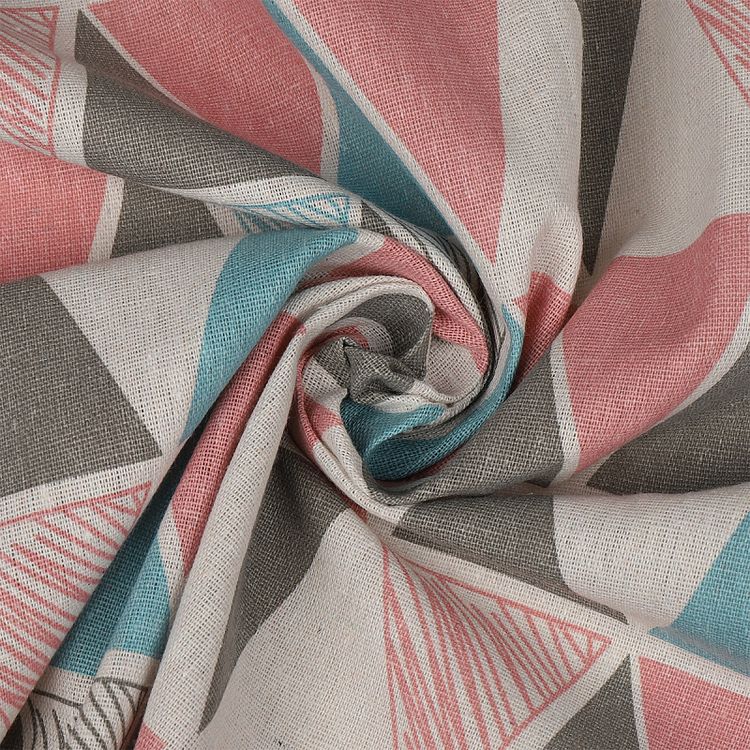 Ткань льняная, 1 м x 150 см, 140 г/м², цвет: принт, TBY — картинка 2