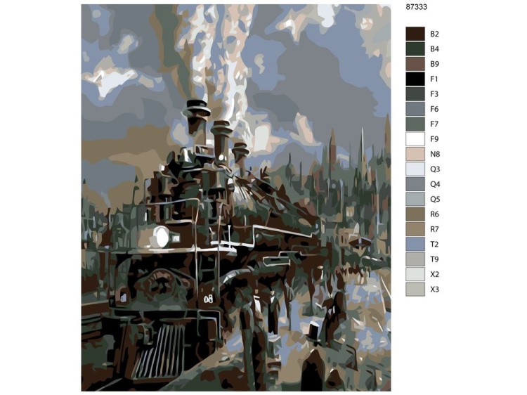 Картина по номерам «На перроне» — картинка 2