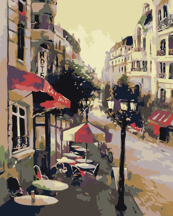Картина по номерам «Уличное кафе»