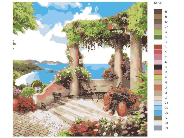 Картина по номерам «Уютная беседка» — картинка 2