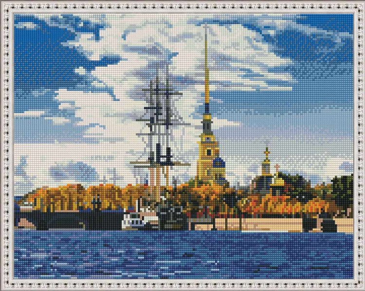 Алмазная вышивка «Санкт-Петербург. Петропавловская крепость»